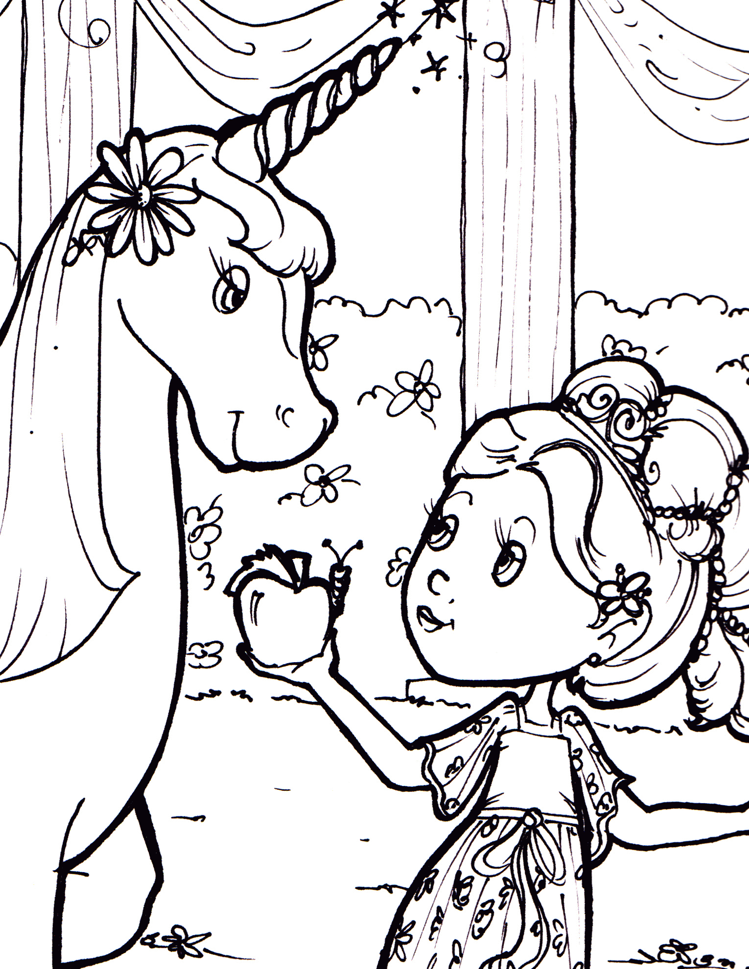 Free Princess Unicorn Coloring Pages, Download Free Princess Unicorn
