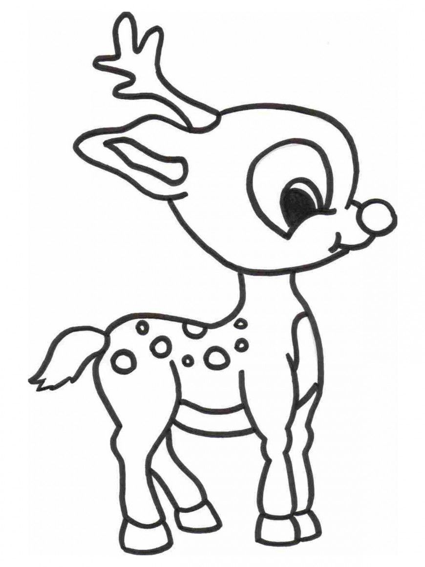 reindeer christmas coloring pages   Clip Art Library