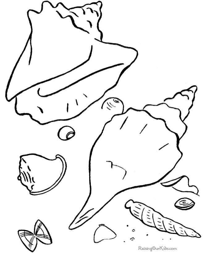 Coloring Sheets of the Beach