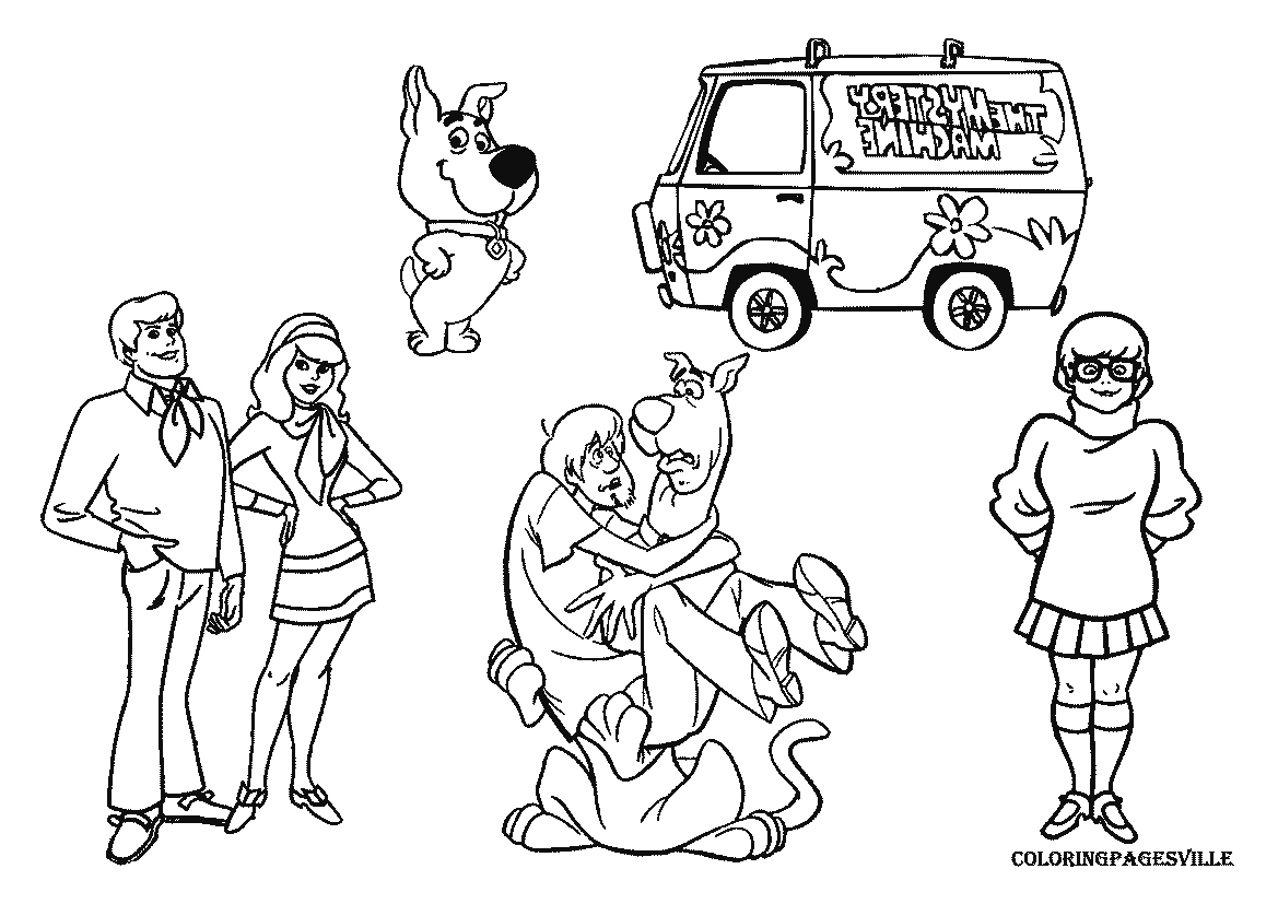 scooby doo and scrappy coloring pages
