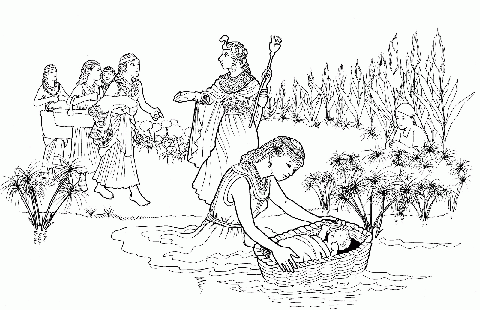 Free Baby Moses Coloring Page Download Free Clip Art