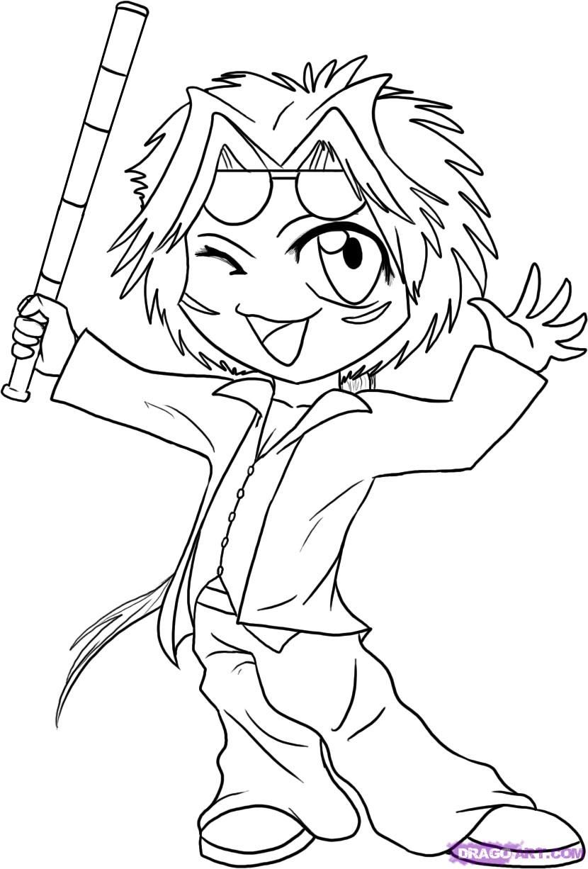Draw Chibi Reno, Step by Step, Drawing Sheets, Added by Dawn