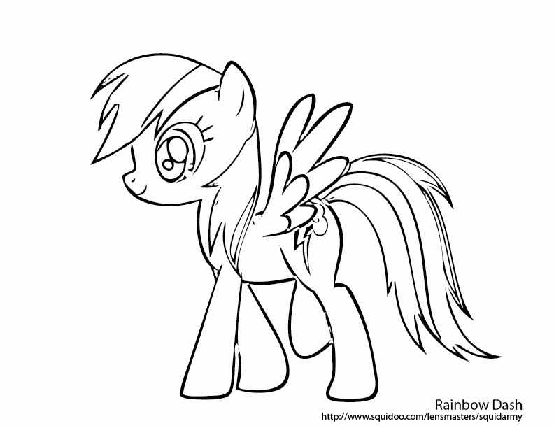 Rainbow Dash Coloring Page | Coloring Pages for Kids and for Adults