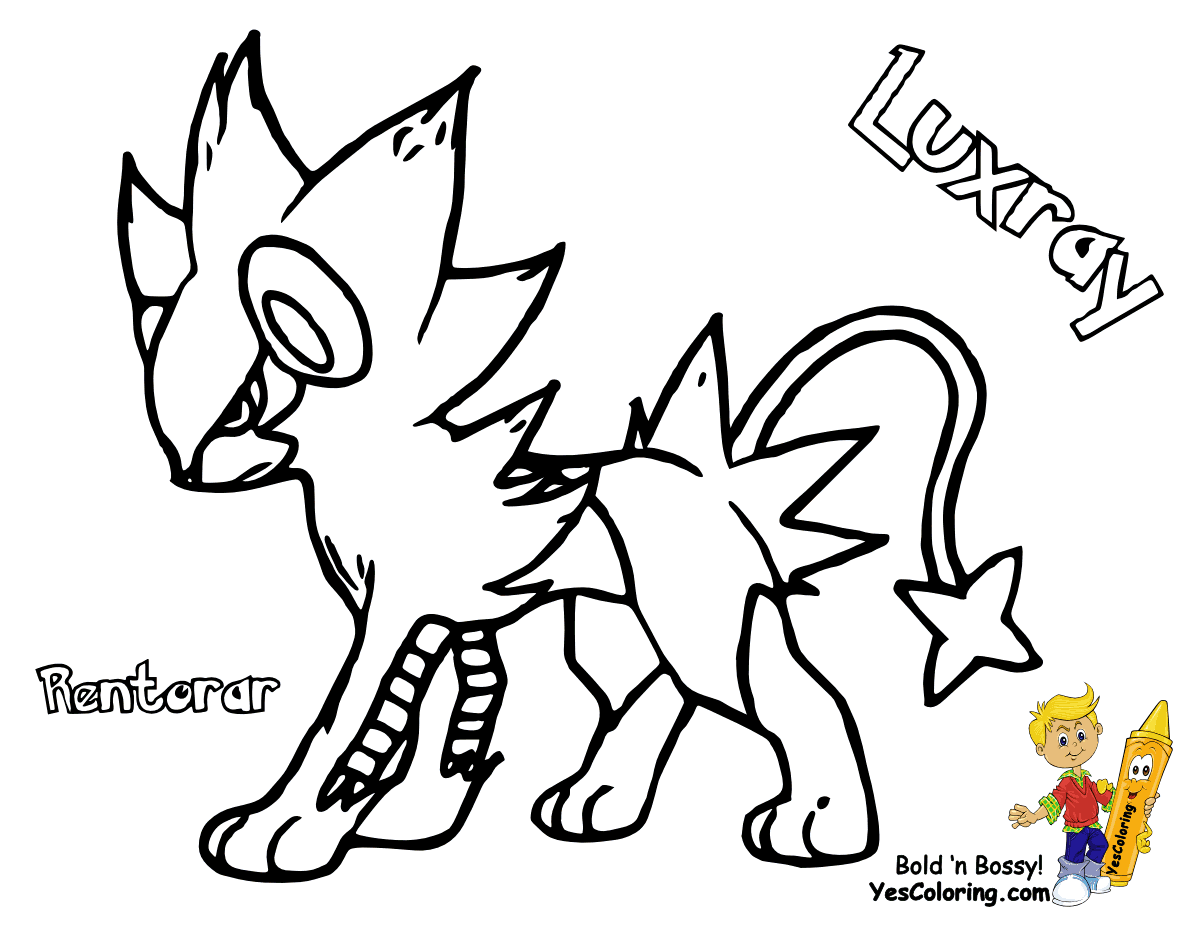 Pokemon Luxray Coloring Pages Clip Art Library