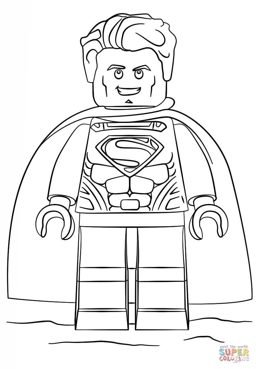 Lego Superman coloring page | Free Printable Coloring Pages