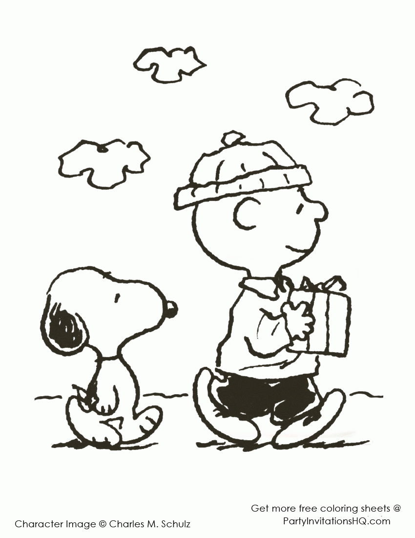 Treasured Snoopy Christmas Coloring Pages