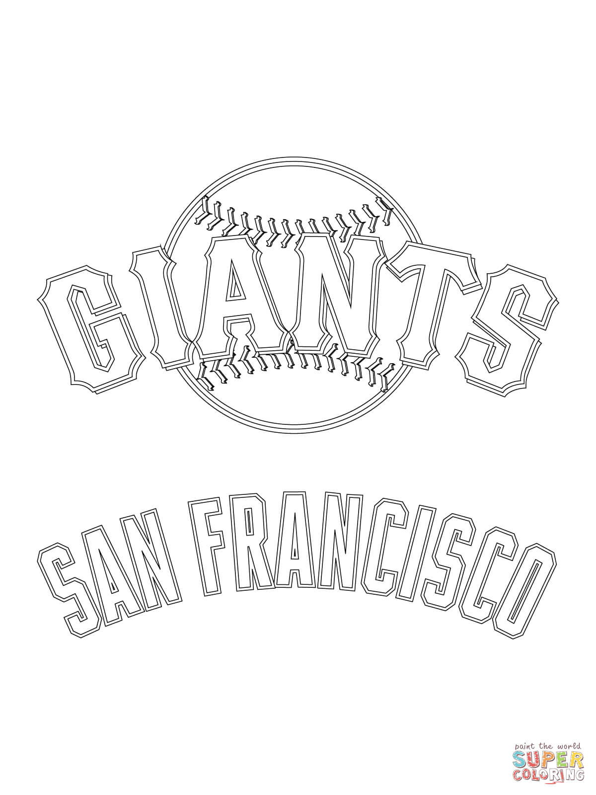 San Francisco Giants Logo coloring page | Free Printable Coloring