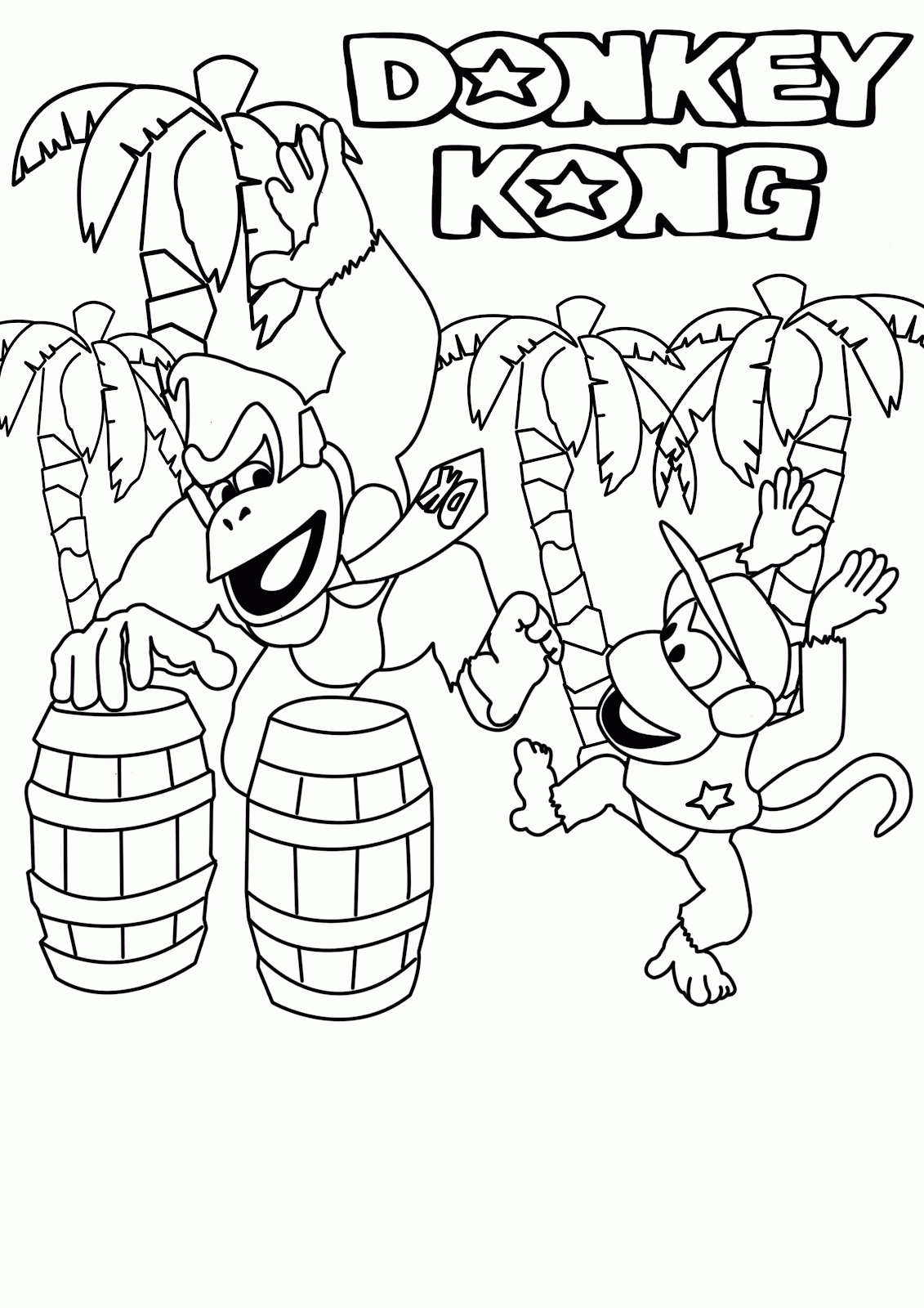 Fresh Donkey Kong Coloring Pages To Print Resume Format Download