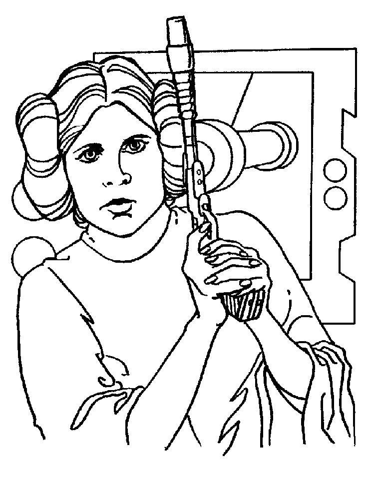 Princess Leia Coloring Pages Clip Art Library