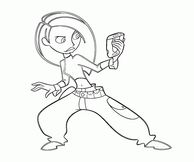 Kim Possible Coloring Page
