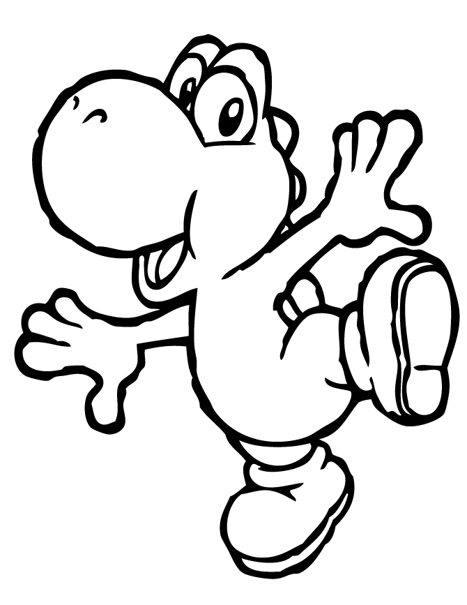 YOSHI Colouring Pages