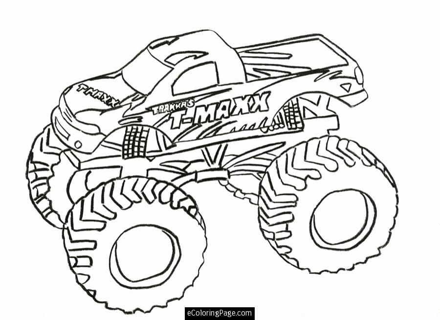 T MAXX Monster Truck Printable Coloring Page |Clipart Library