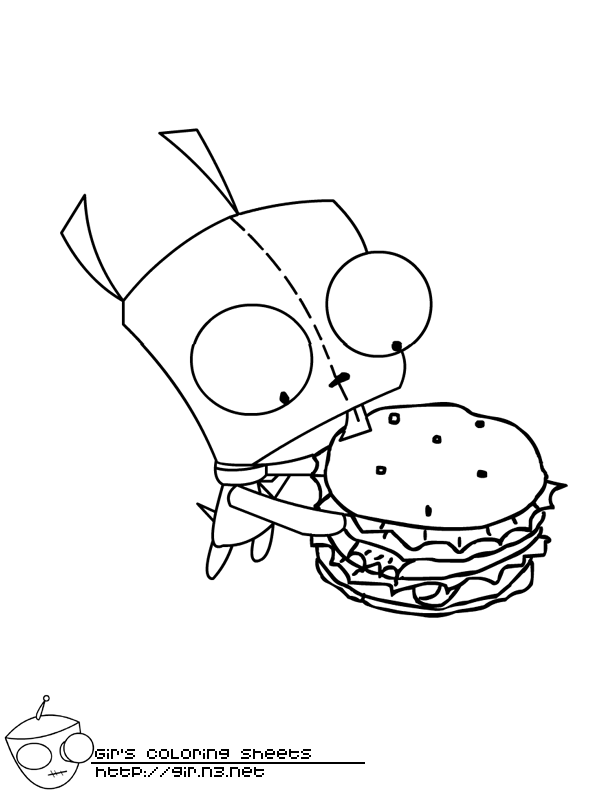 Invader Zim Gir Coloring Pages | Free Printable Coloring Pages