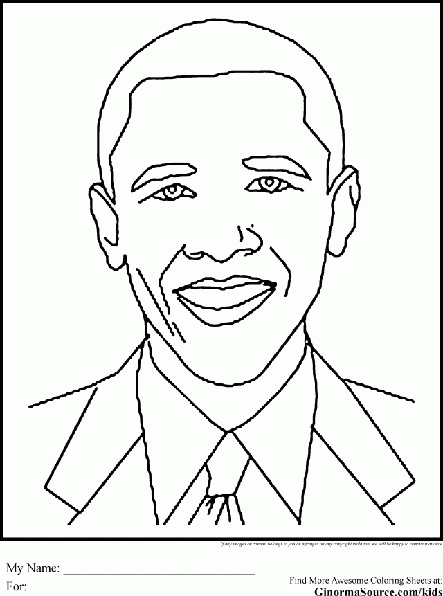 Black History Coloring Pages Obama Education Black History Month