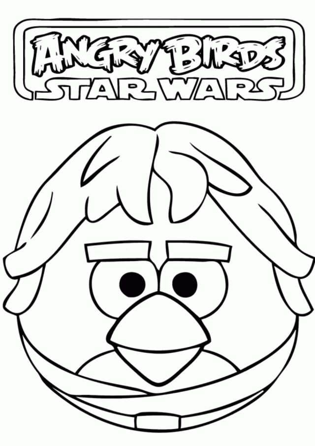 Print Angry Birds Star Wars Coloring Page 