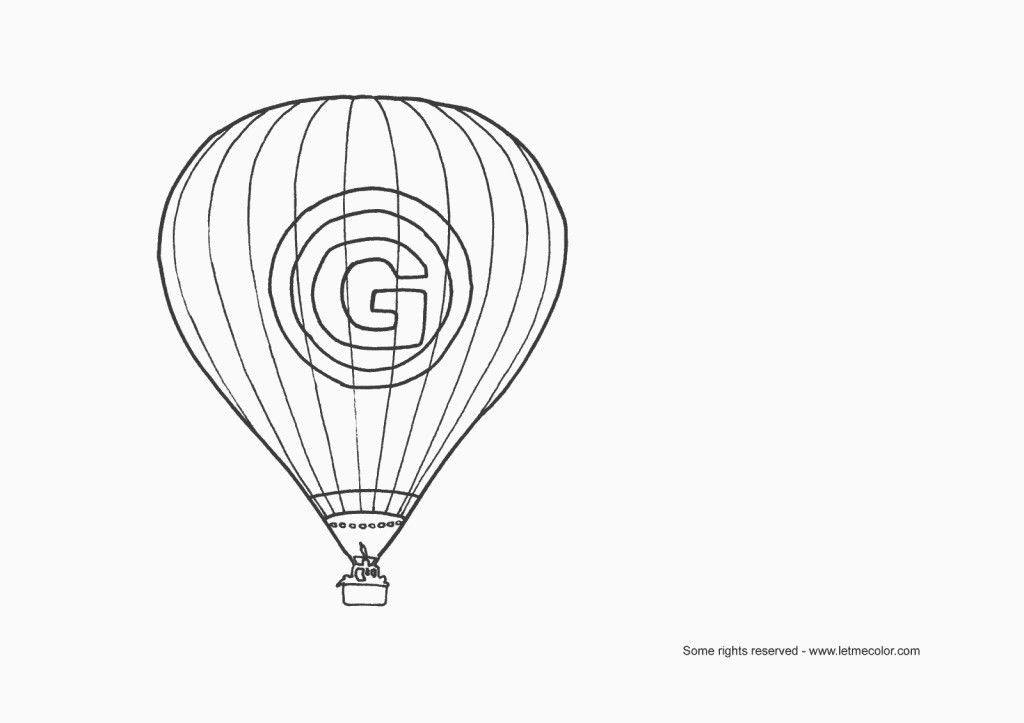 Printable Hot Air Balloon Coloring Page Letmecolor 