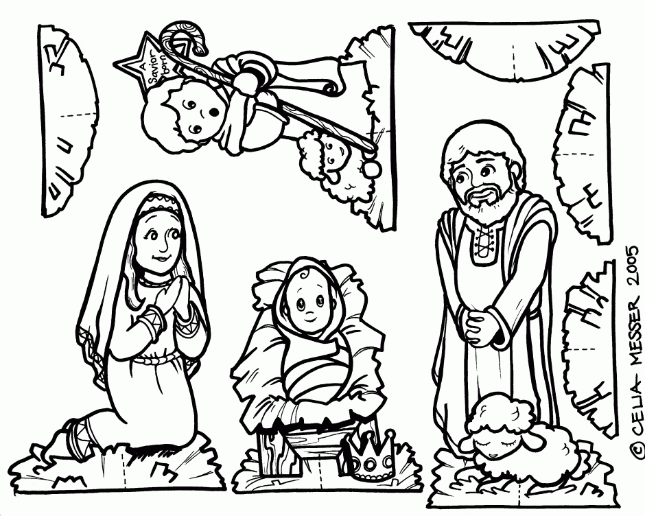 Coloring Page Of Baby Jesus Printable Coloring Sheet