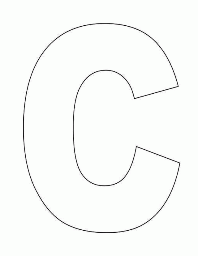 Letter A Coloring Sheets For Preschoolers Letter C Template