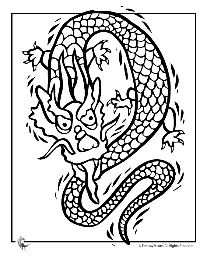 Ancient China Dragon Coloring Pages | Coloring Pages For All Ages