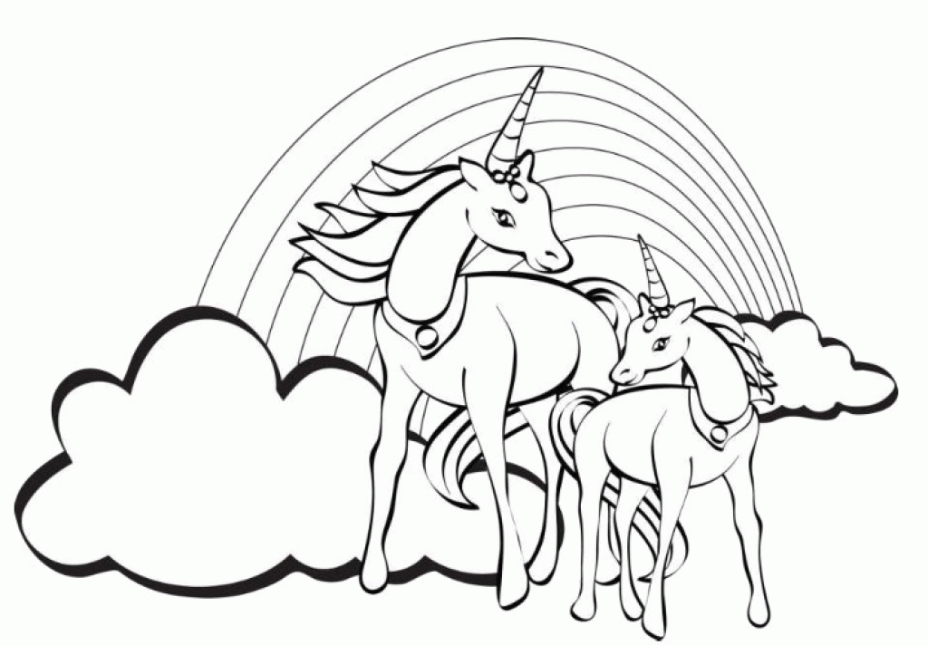 Free Unicorn Rainbow Coloring Pages, Download Free Unicorn Rainbow