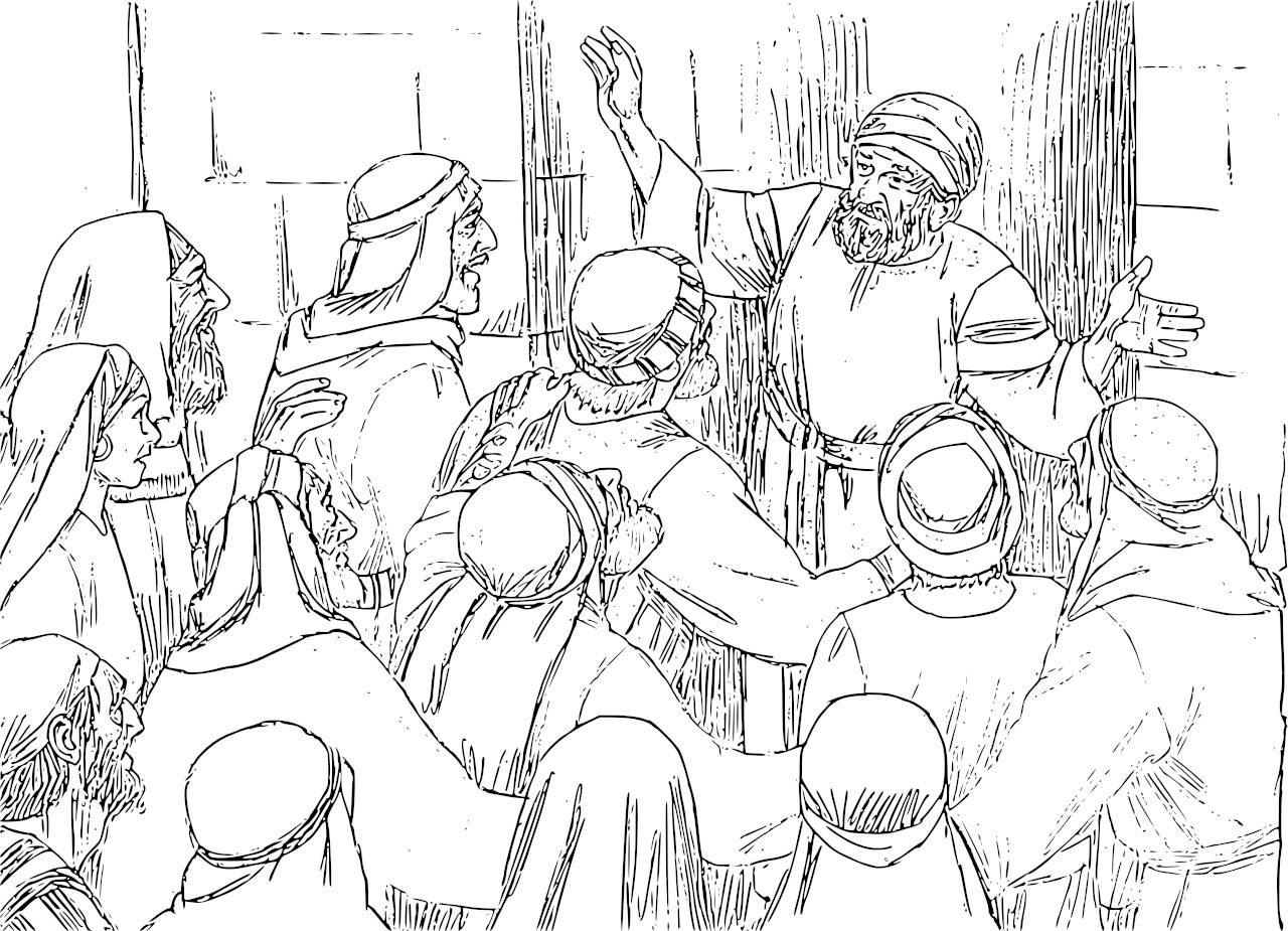 Angel And Zechariah Coloring Page | Coloring Pages For All Ages