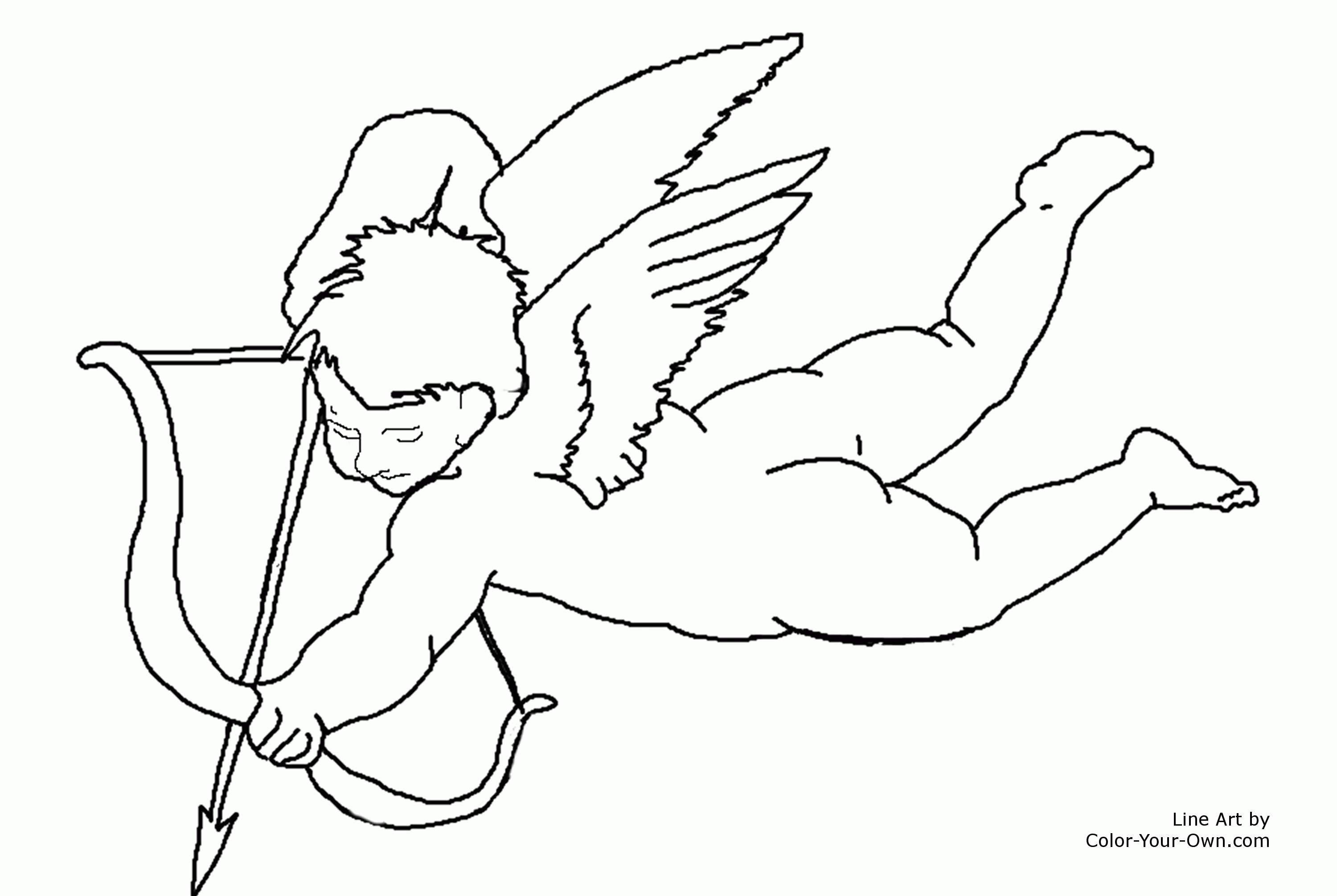  Cupid Page Coloring Book - Coloring Pages, Valentine