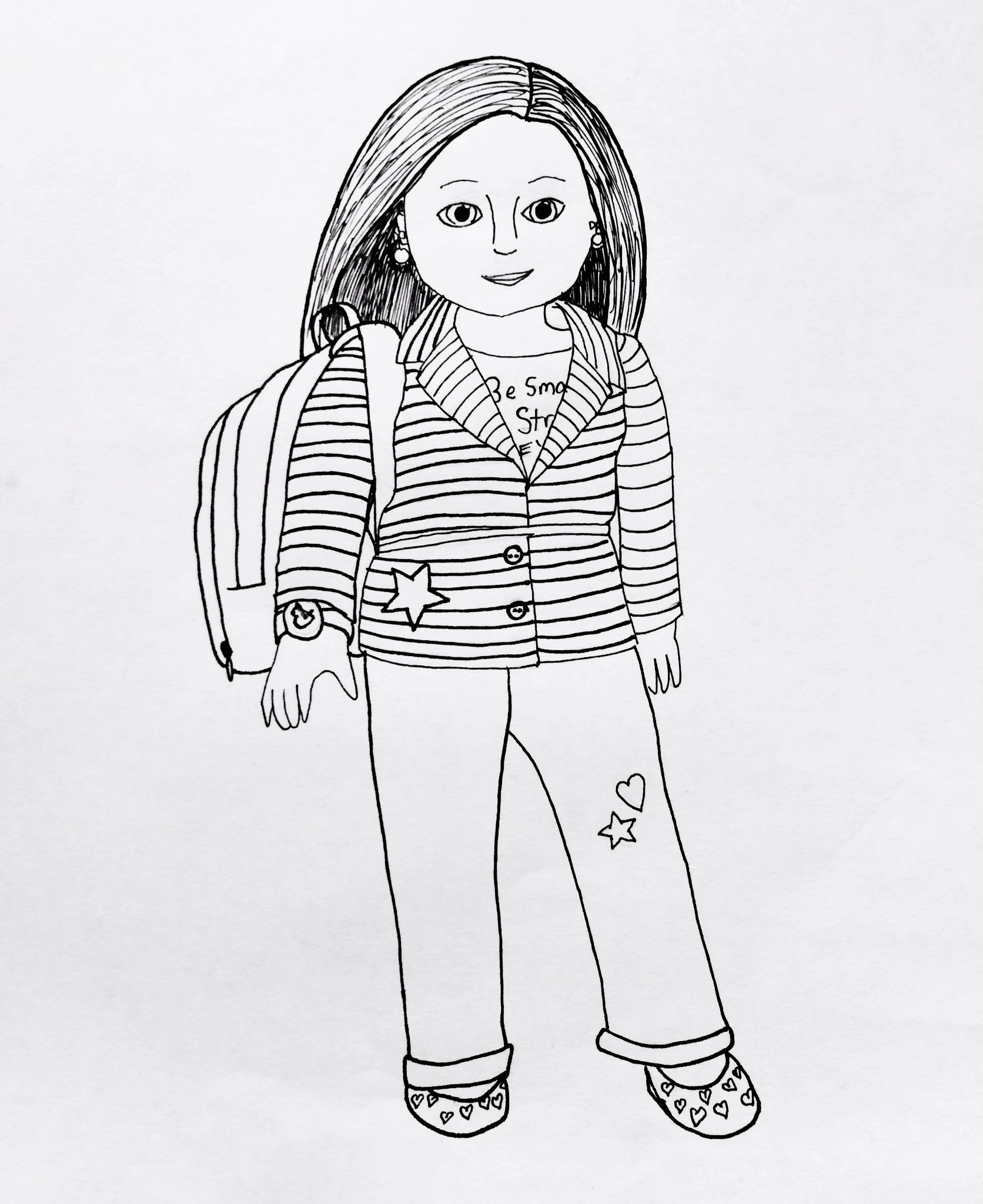Amazing of Incridible American Girl Saige Coloring Page A 