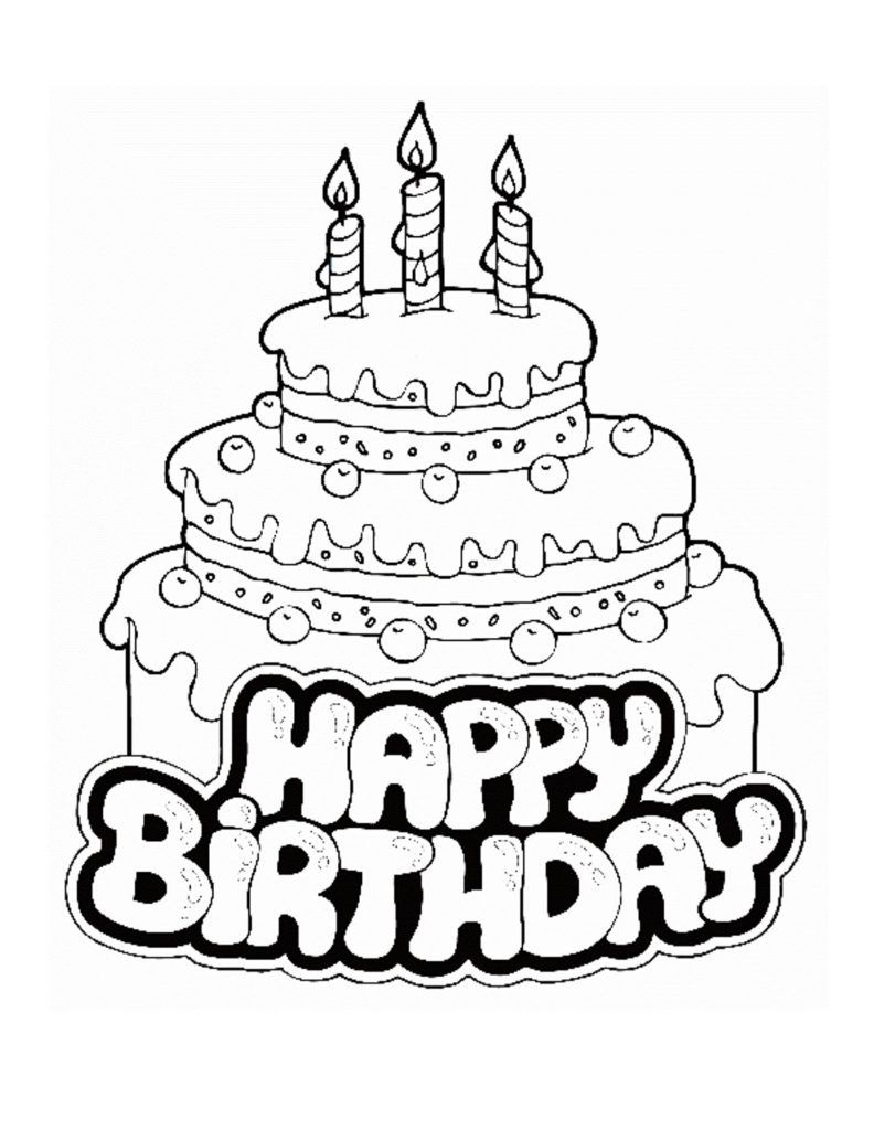Coloring Pages: Printable Happy Birthday Coloring Pages Coloring