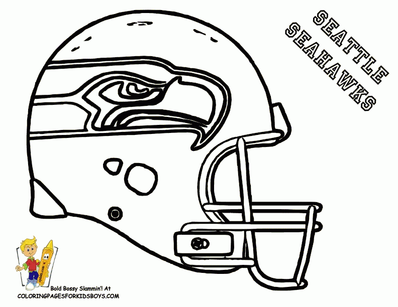 Seattle Seahawks Helmet Coloring Page