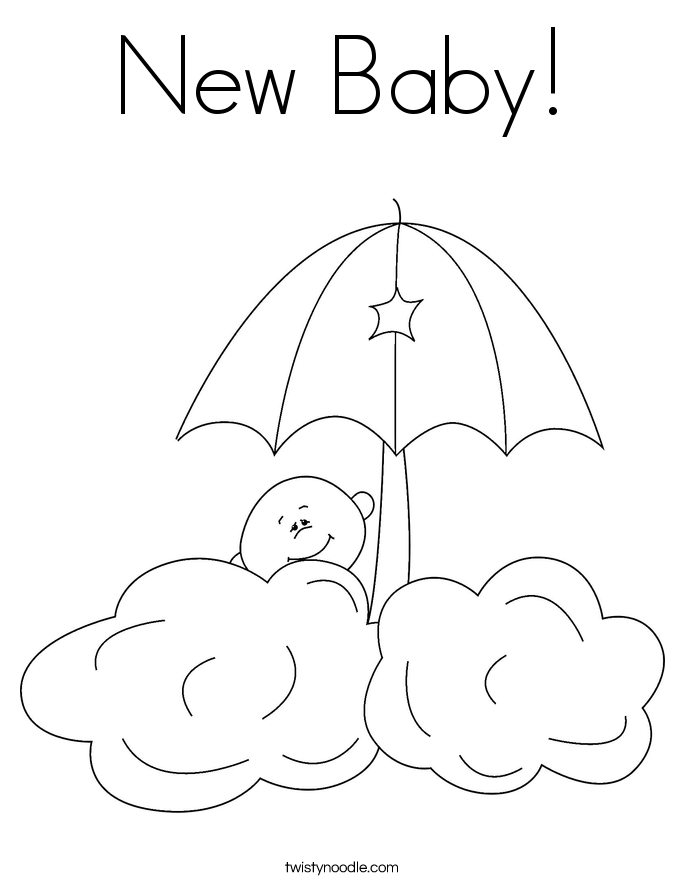 New Baby Coloring Page 
