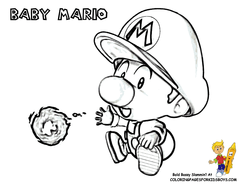 Free Baby Mario Bros Coloring Pages Download Free Baby Mario Bros Coloring Pages Png Images Free Cliparts On Clipart Library