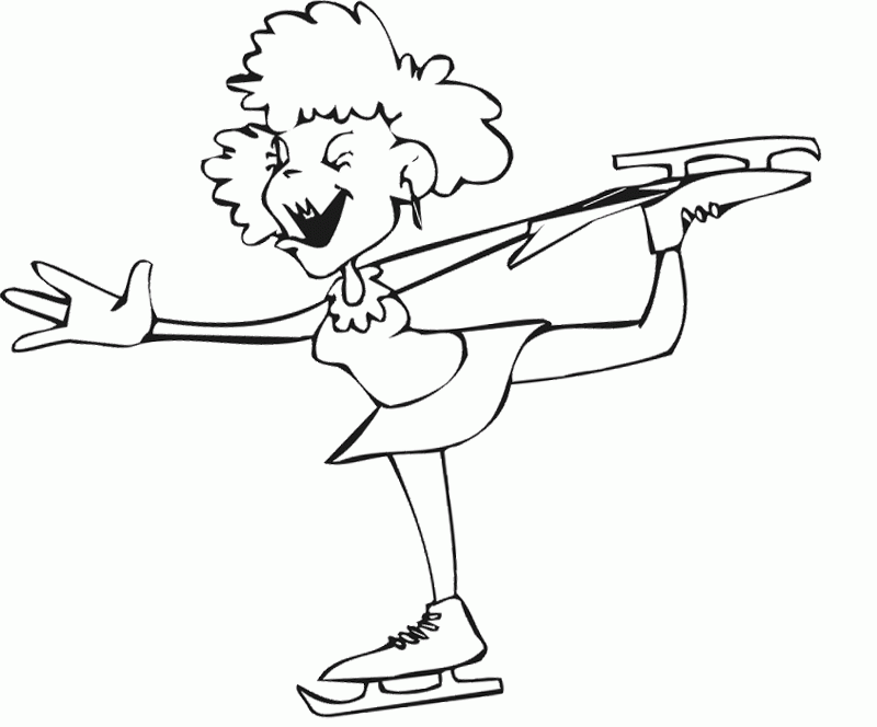 Ice Skating Coloring Pages : Style Ice Skating Coloring Page Kids