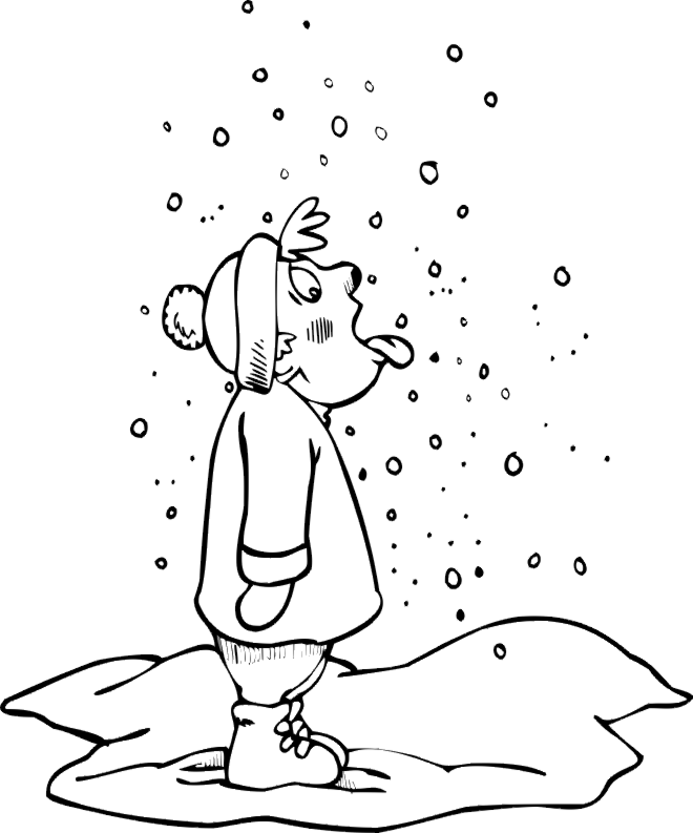 snow on tongue winter coloring pages snowman winter coloring pages