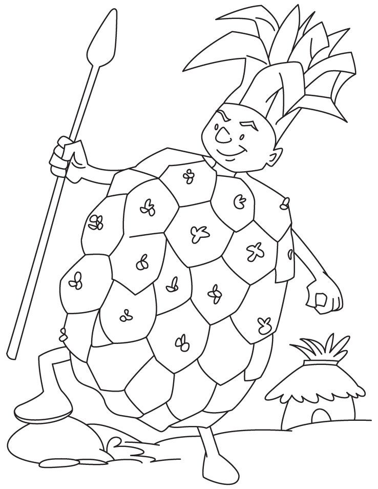 Pineapple guard coloring pages | Download Free Pineapple guard