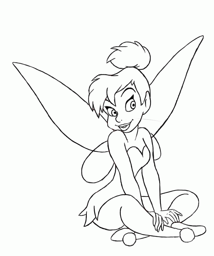 Clip Arts Related To : tinkerbell clipart black and white. view all D...