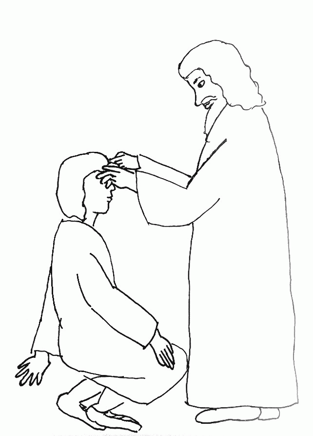 Bible Story Coloring Page for Jesus and the Man Born Blind | Free