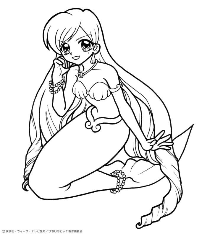 Mermaid Melody Coloring Pages Printable