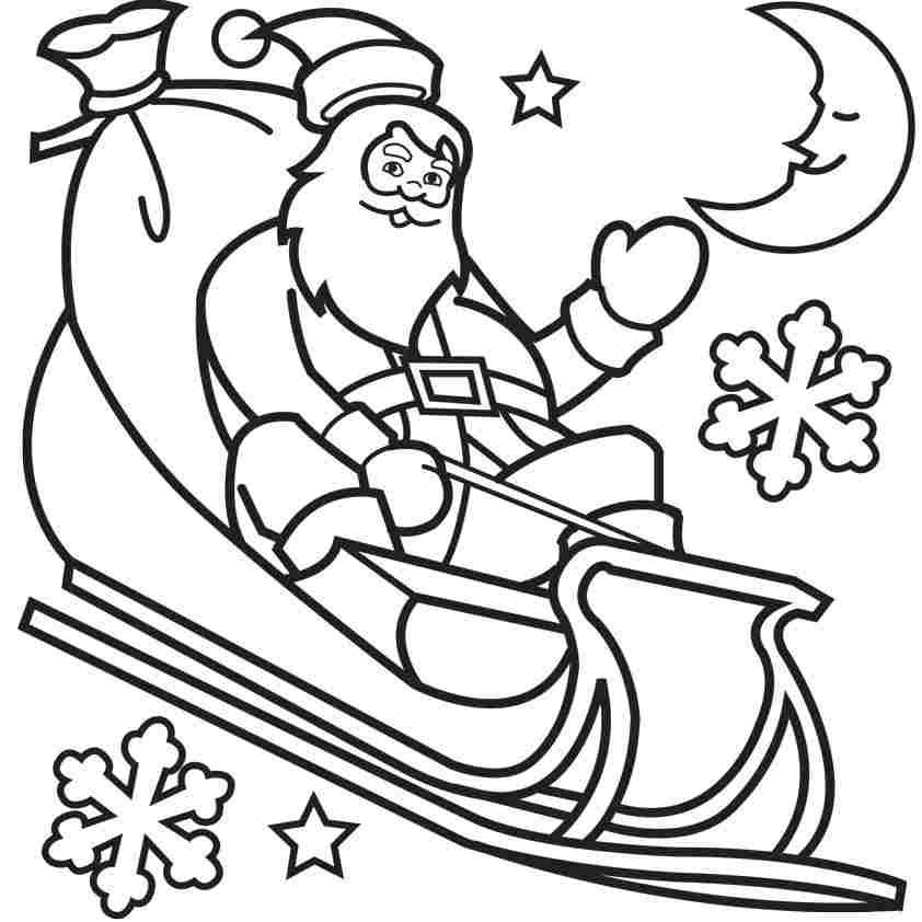 Coloring Pages Christmas Santa Claus Printable Free For Kids