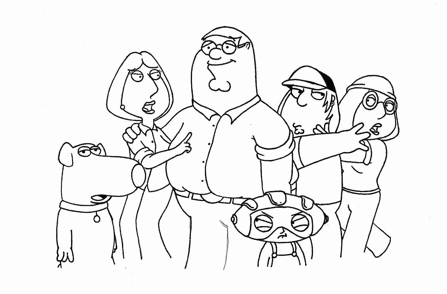 Family Guy Coloring | Coloring Pages for Kids and for Adults