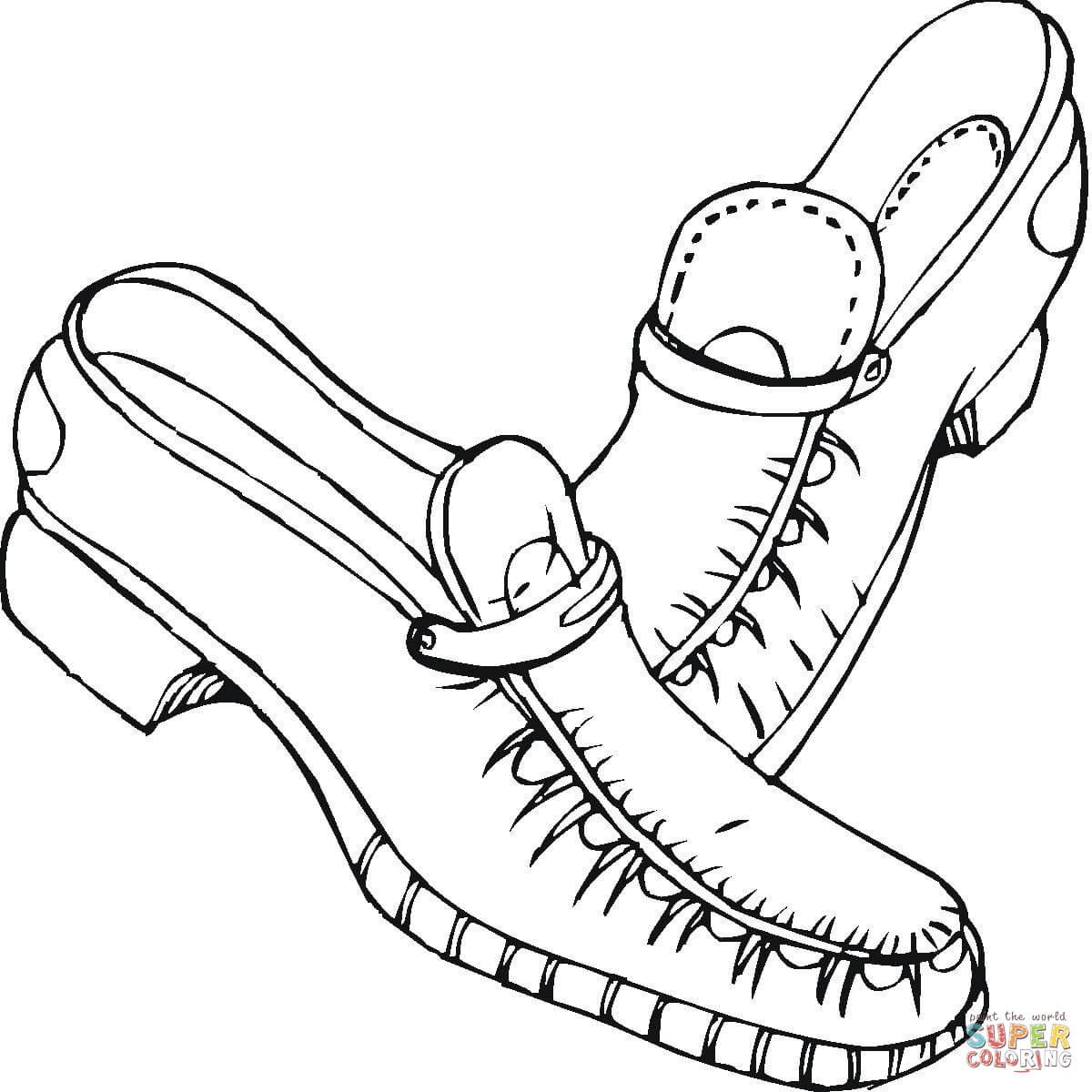 Free Coloring Page Shoes, Download Free Coloring Page Shoes png images