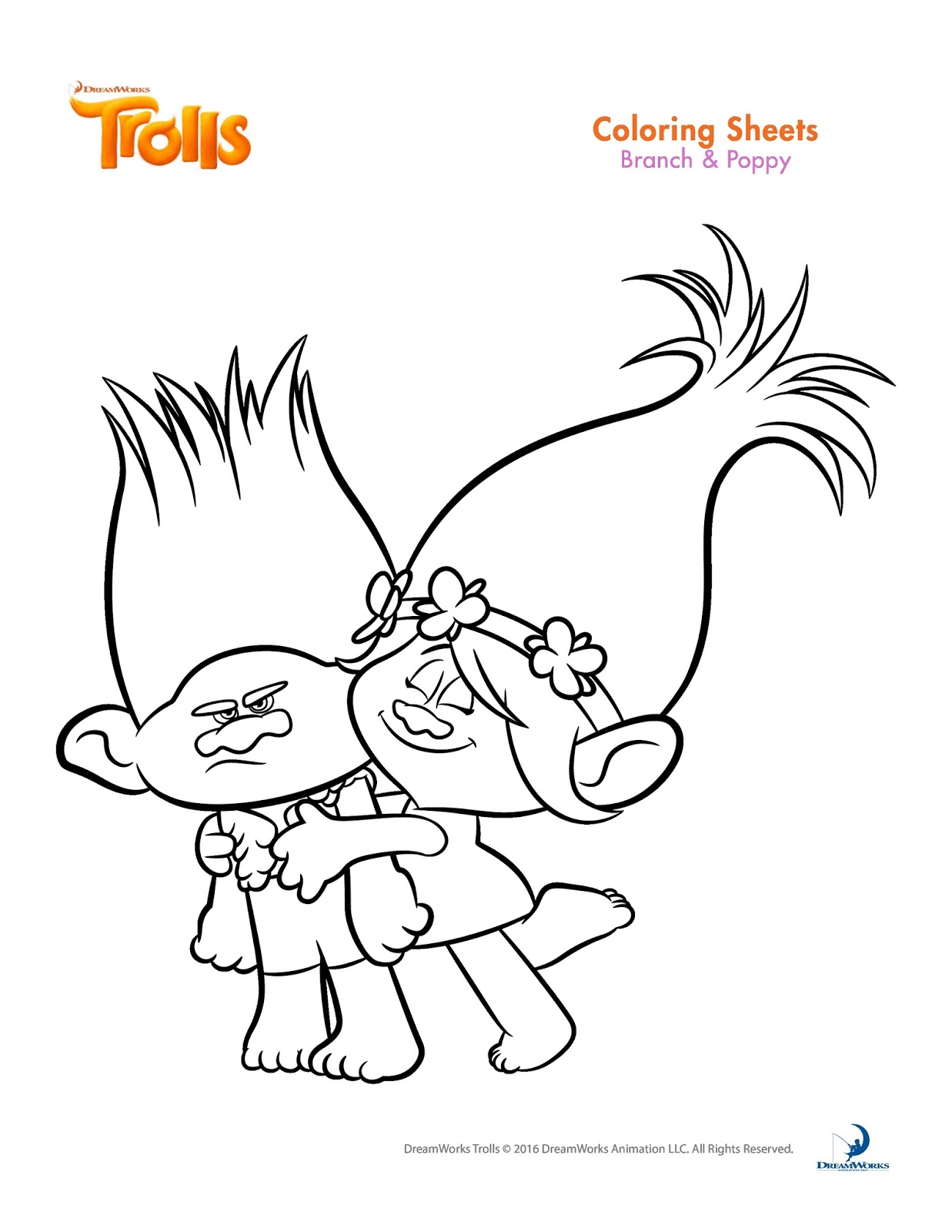 Free Trolls Movie Coloring Pages Download Free Clip Art Free Clip Art On Clipart Library
