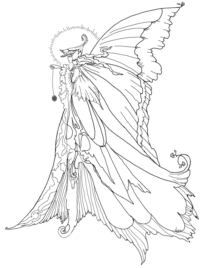 Dark Angel Coloring Pages Detailed | ?oloring Pages For All Ages