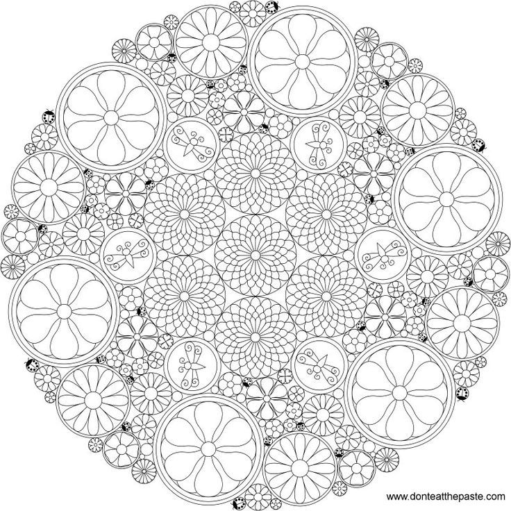 Hard Mandala | Coloring Pages for Kids and for Adults