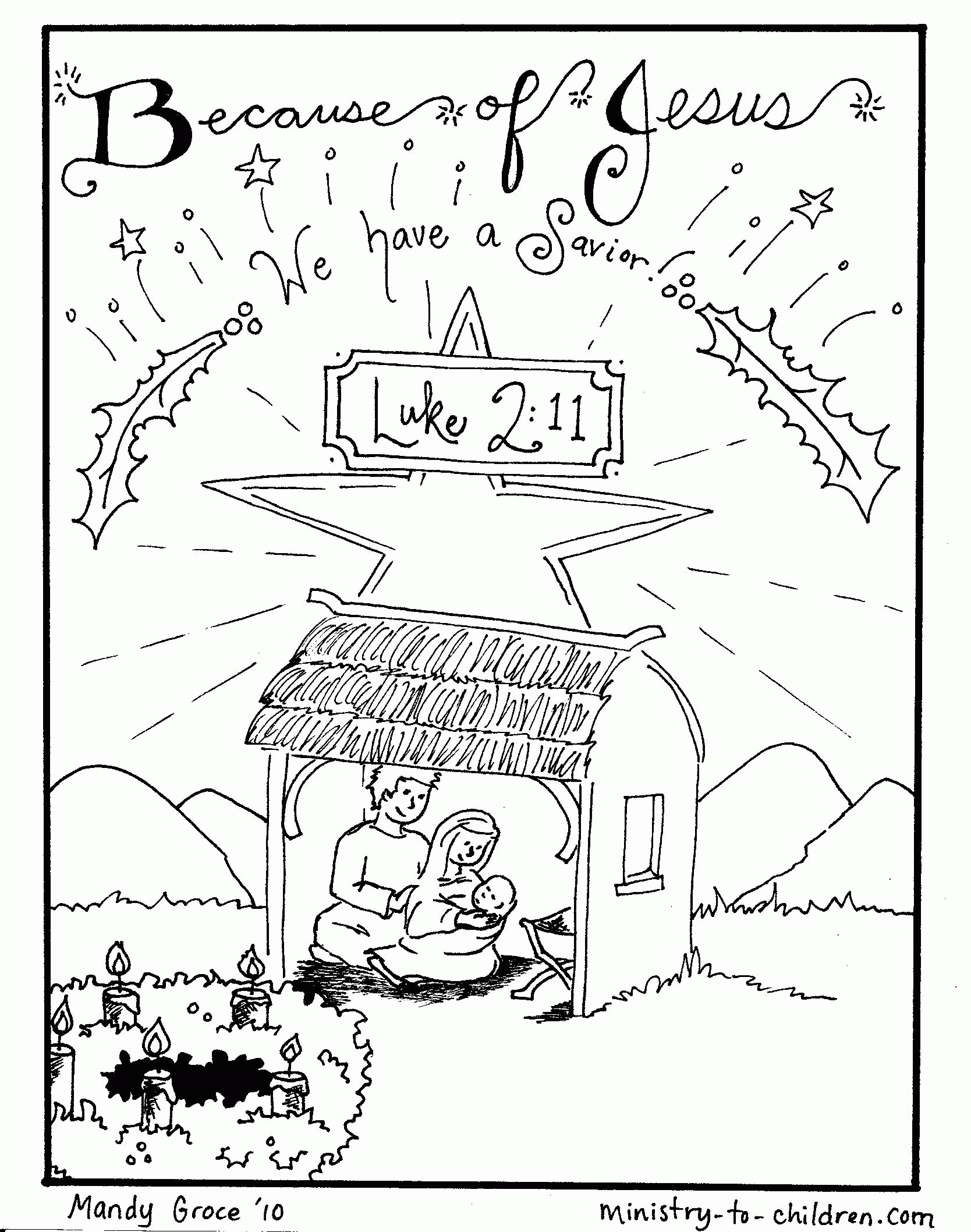Free Manger Advent Coloring Page, Download Free Manger Advent ...