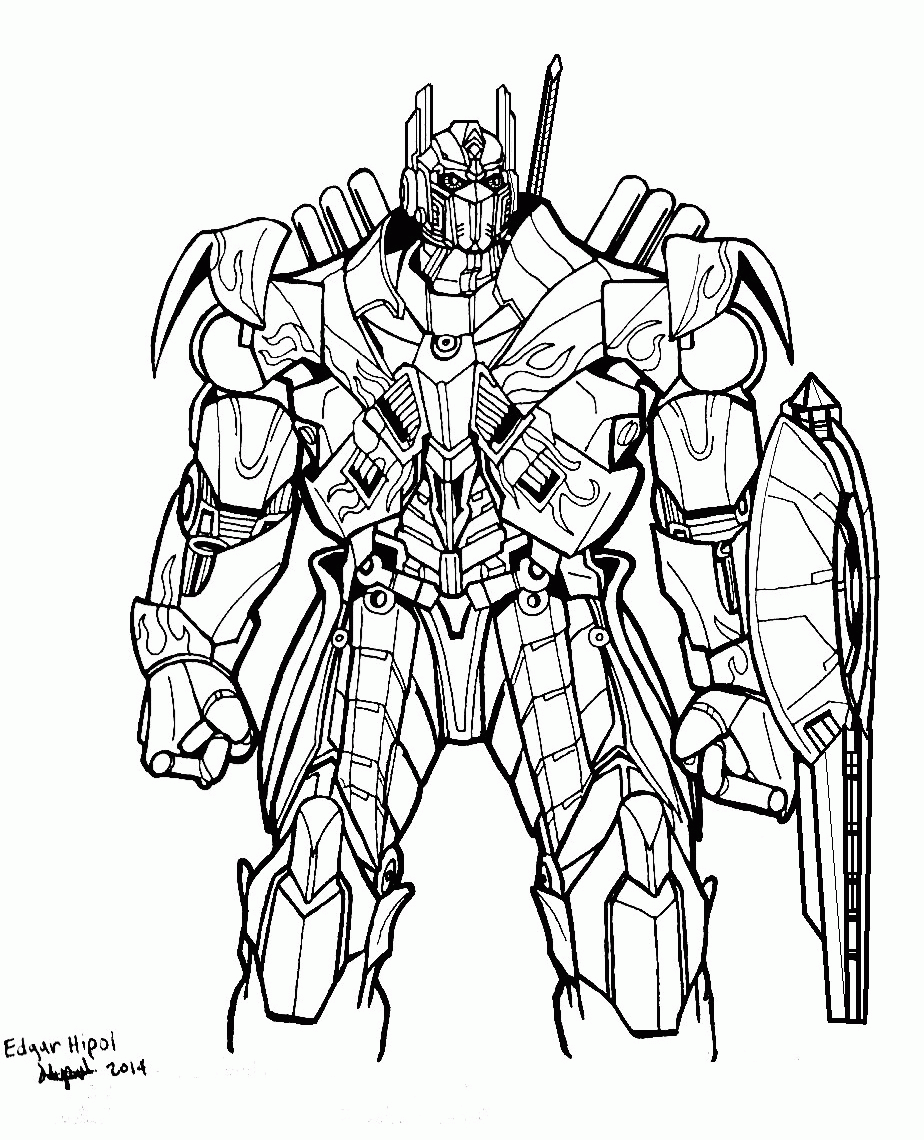 Free Transformer Optimus Prime Coloring Pages Download Free