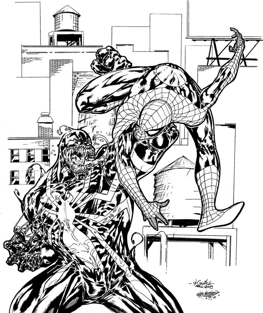 Coloring Pages Of Spiderman And Venom 