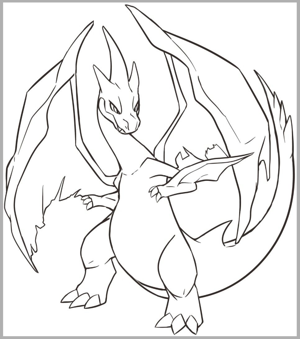 Free Mega Charizard X Coloring Page, Download Free Mega Charizard X