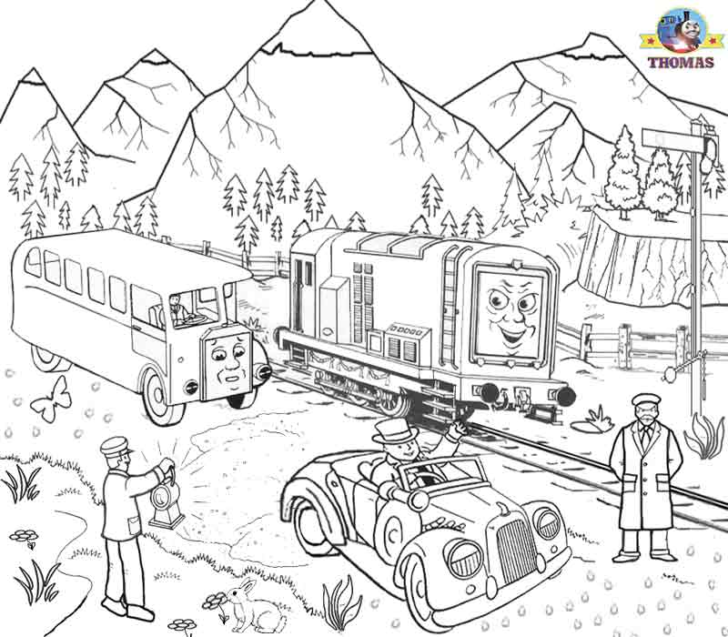 thomas coloring pages bertie