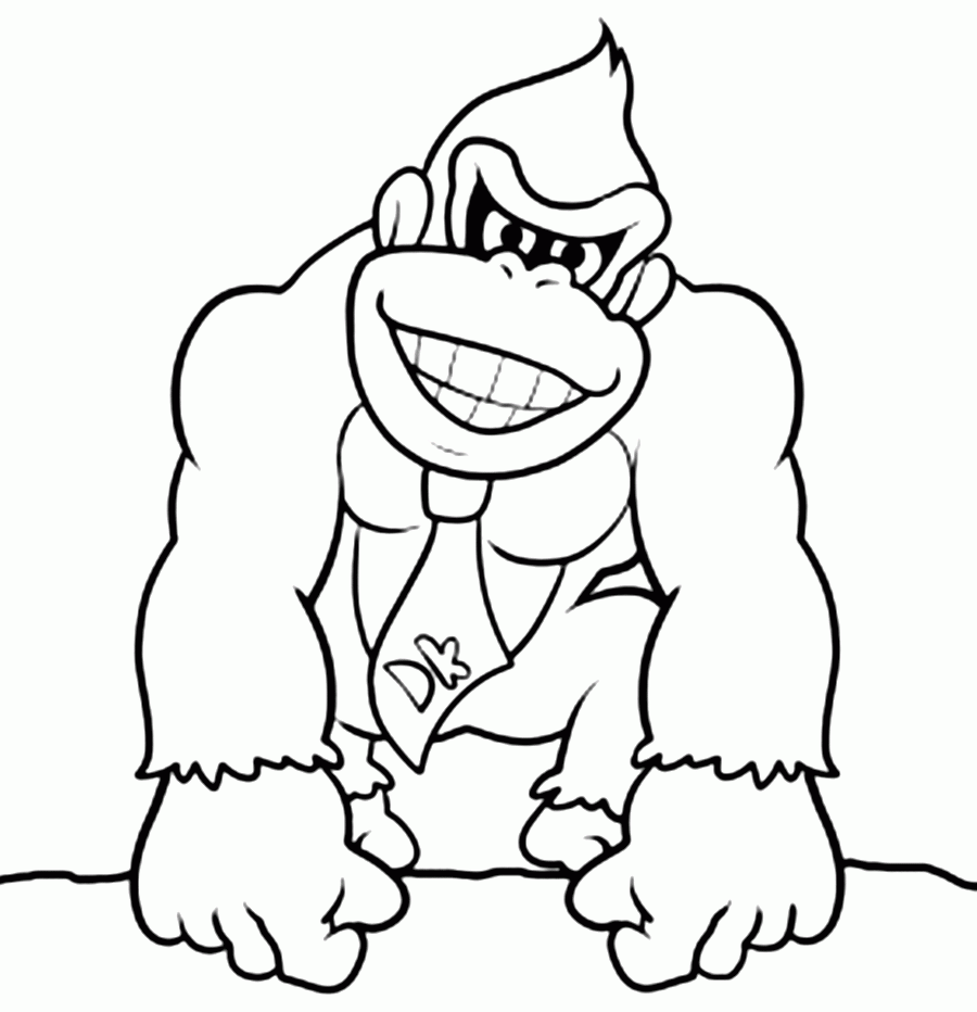 donkey kong coloring pages   Clip Art Library