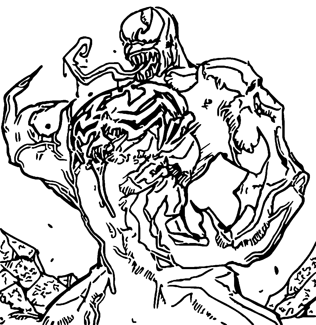 Free Coloring Pages Venom, Download Free Coloring Pages Venom png
